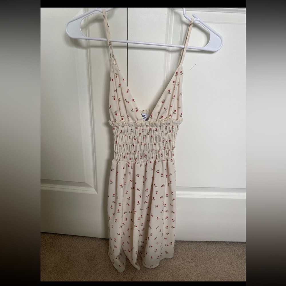 Princess Polly Cream Floral Dress